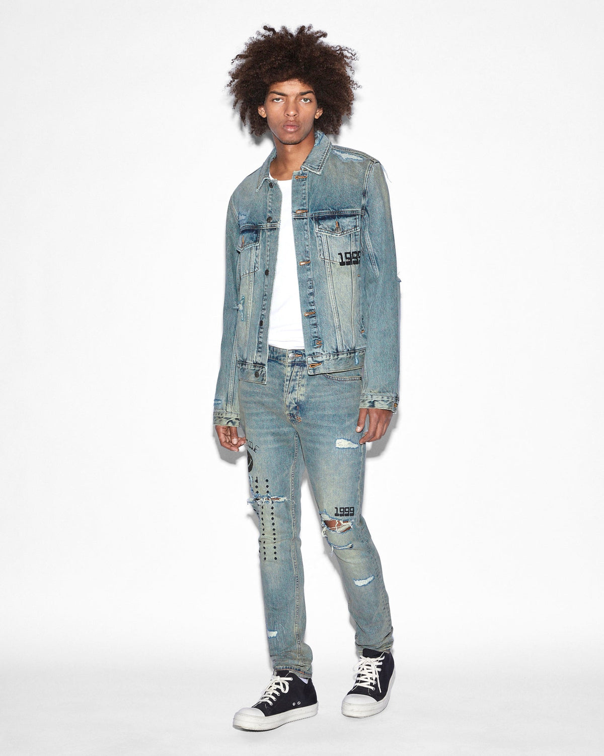 Mens Van Winkle Throw Bak Trash Skinny Denim Jeans - Denim