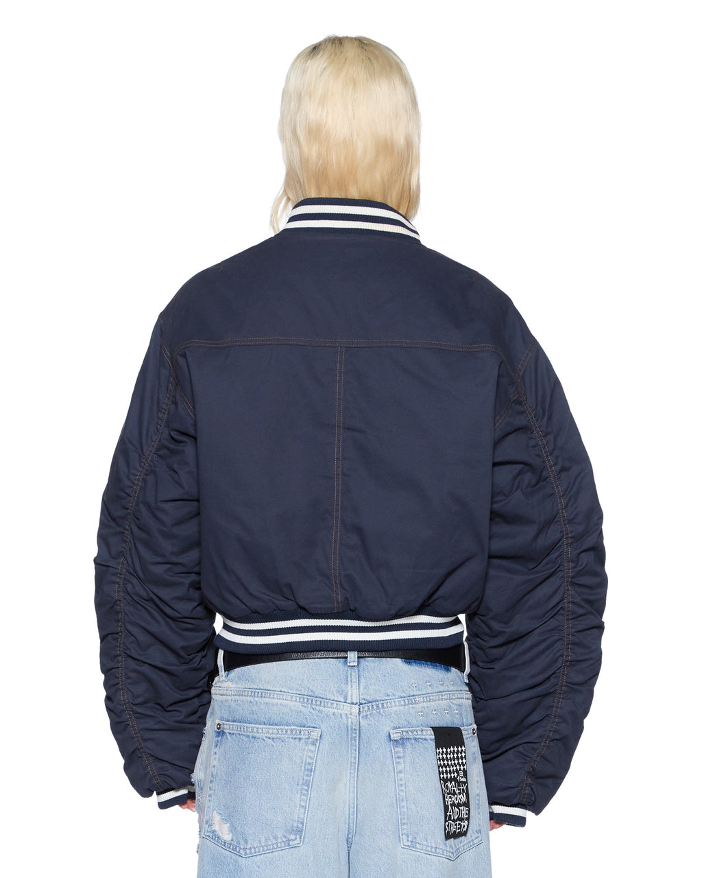WOMENS DYNASTY BOMBER JACKET NAVY JACKETS