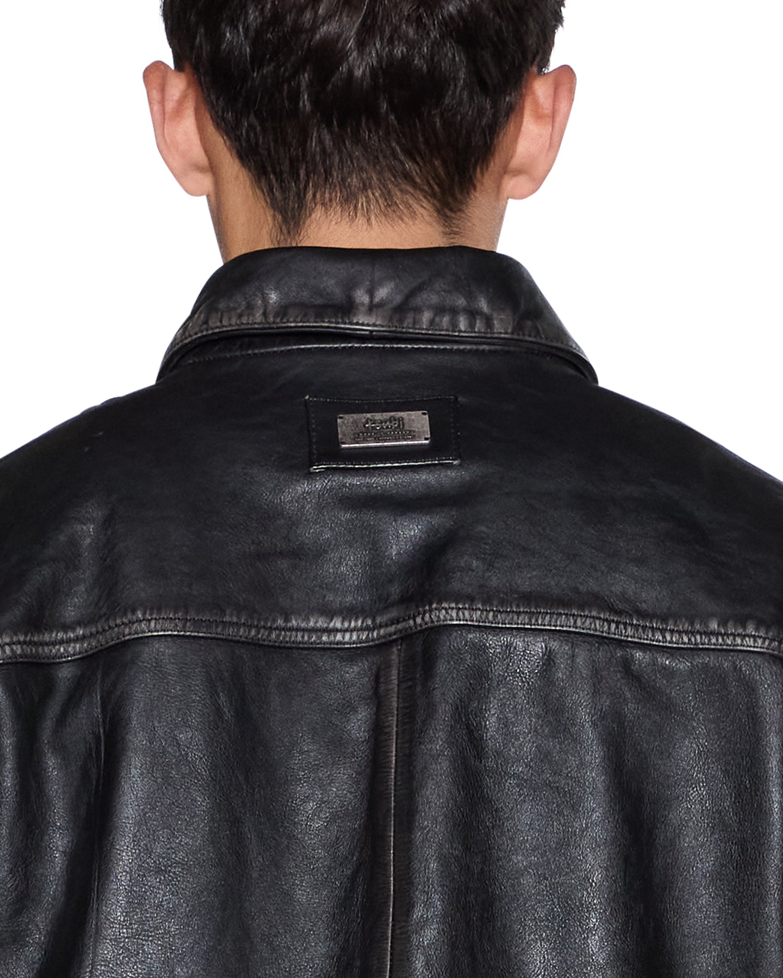 MENS  ELDORADO LEATHER JACKET BLACK STRAIGHT JACKETS