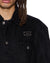 MENS  OH G JACKET FLOCKED BLACK OVERSIZED JACKETS