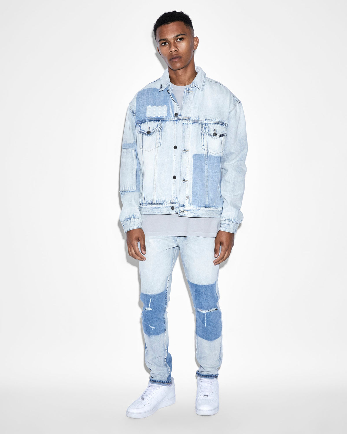 Mens Oh G Jacket 2 Tone Oversized Jackets - Denim