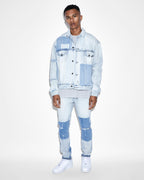 Mens Oh G Jacket 2 Tone Oversized Jackets - Denim