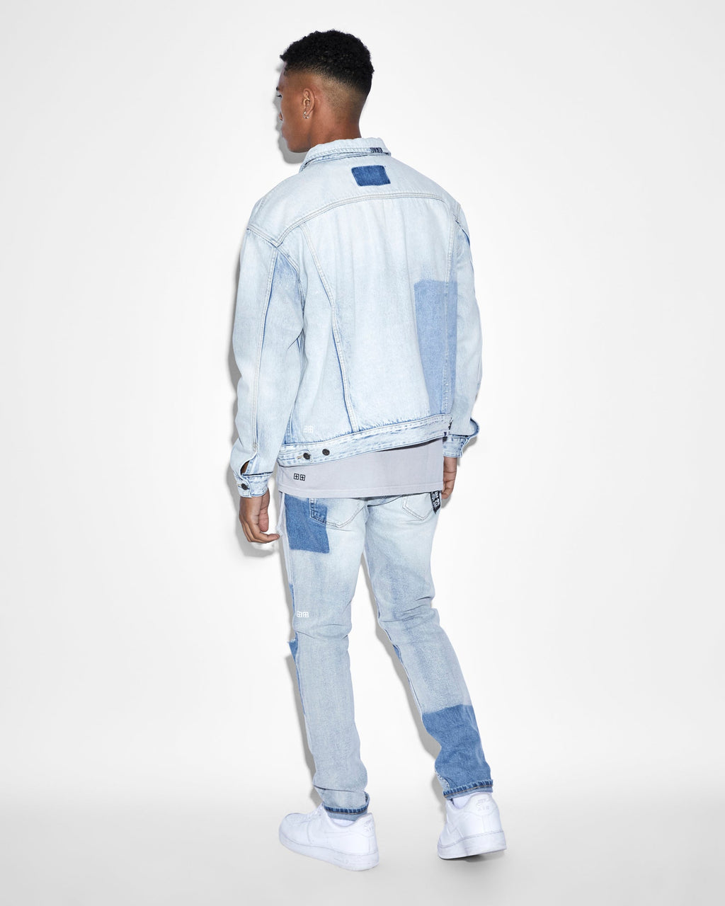 Mens Oh G Jacket 2 Tone Oversized Jackets - Denim