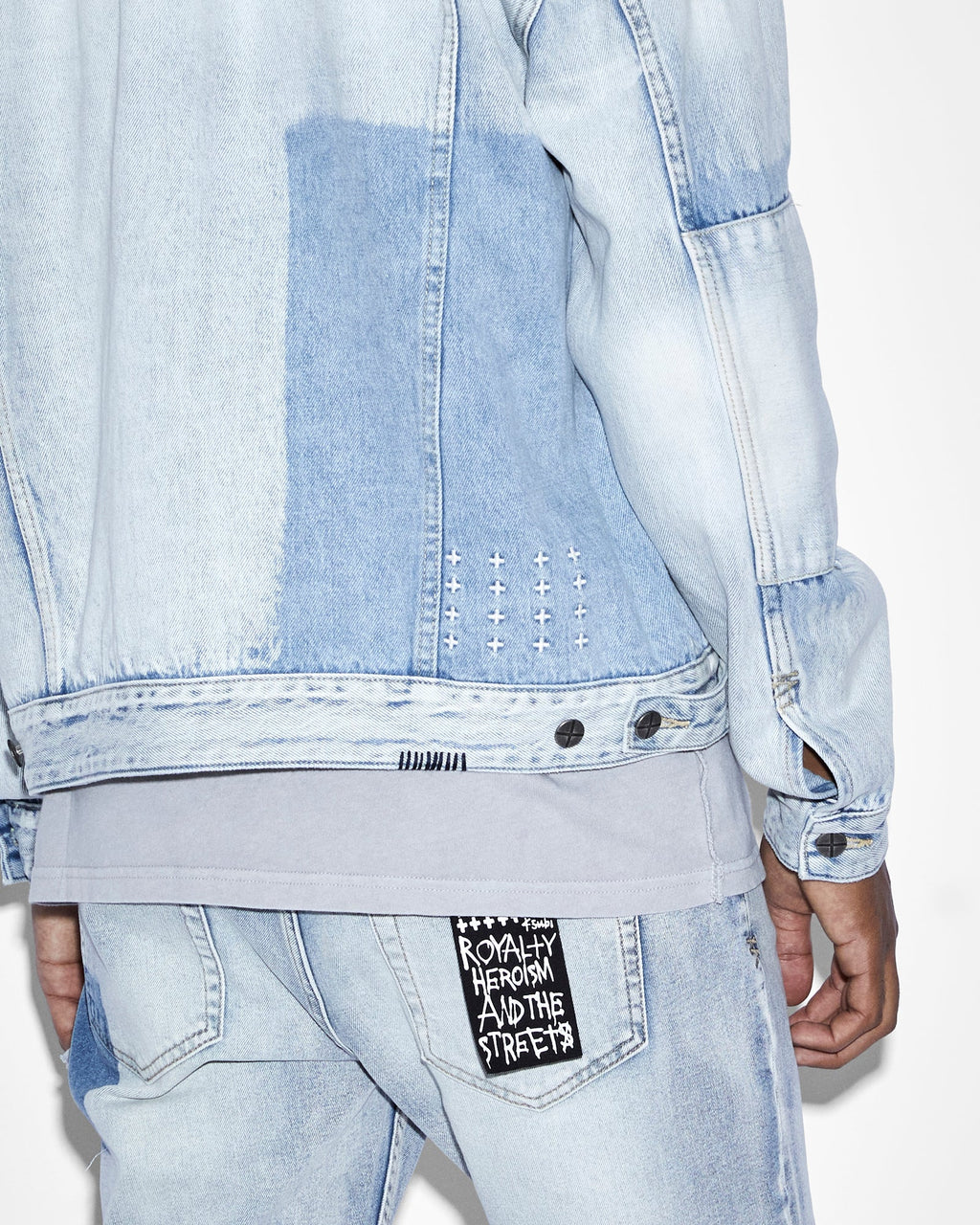 Mens Oh G Jacket 2 Tone Oversized Jackets - Denim