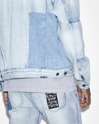 Mens Oh G Jacket 2 Tone Oversized Jackets - Denim