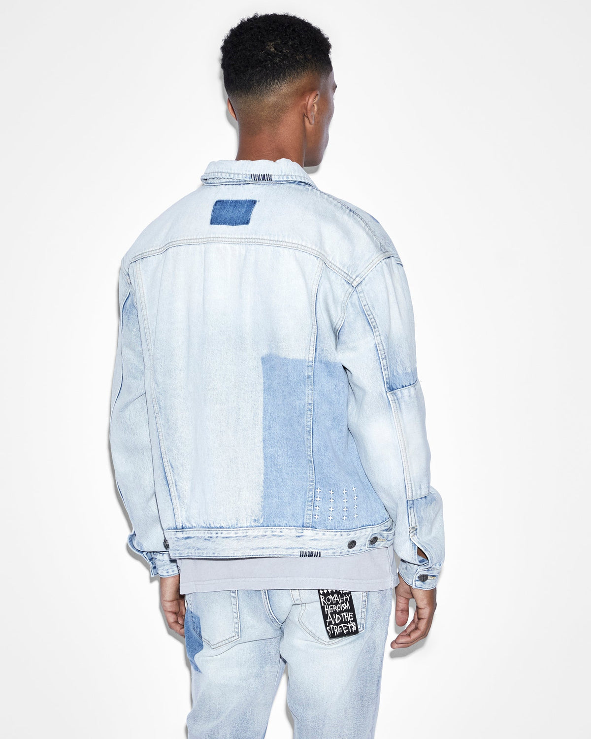 Mens Oh G Jacket 2 Tone Oversized Jackets - Denim