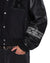 MENS  PATCHED VARSITY JACKET BLACK REGULAR JACKETS