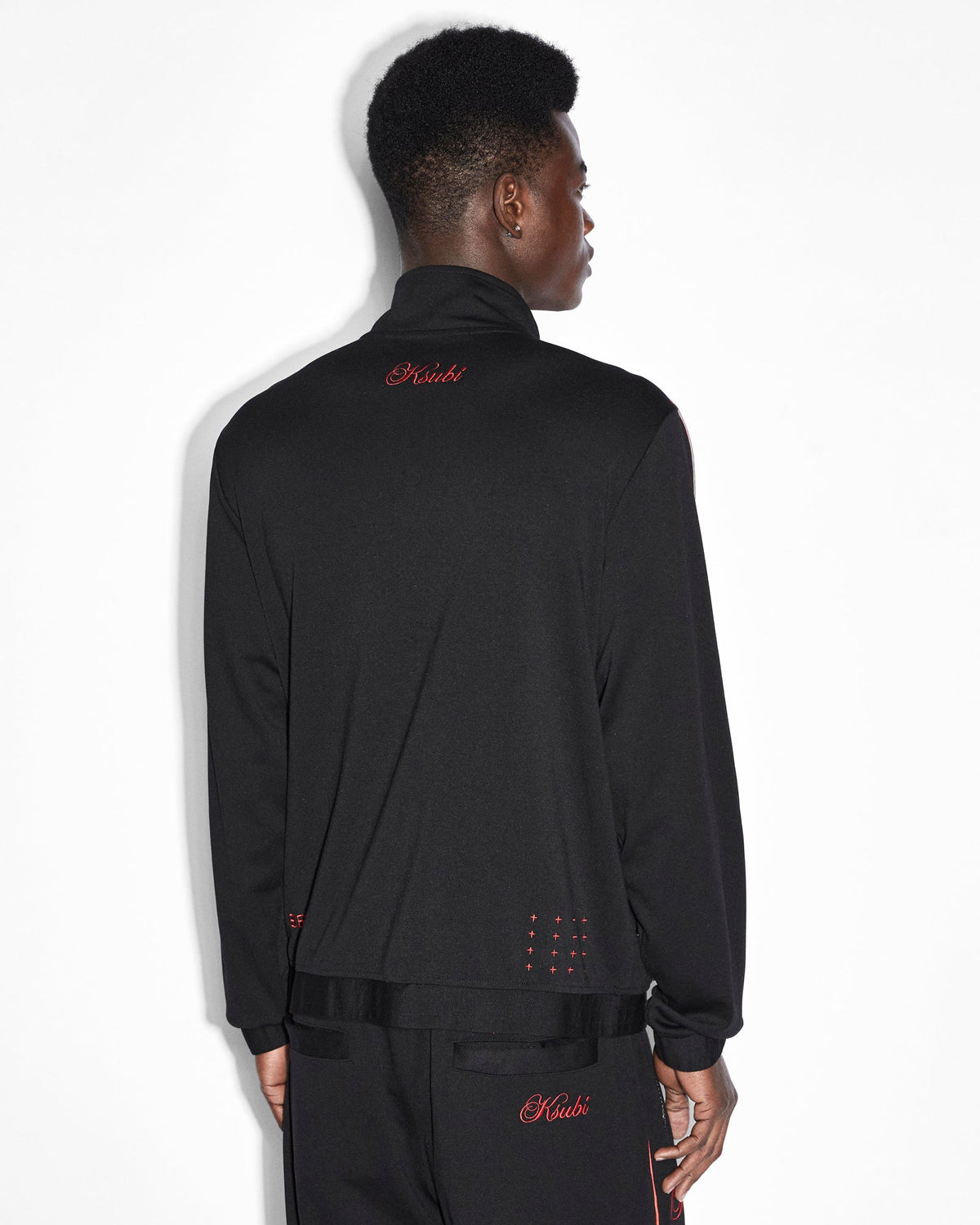 SCRIPTED ANTIDOTE TRAK JACKET BLACK/RED