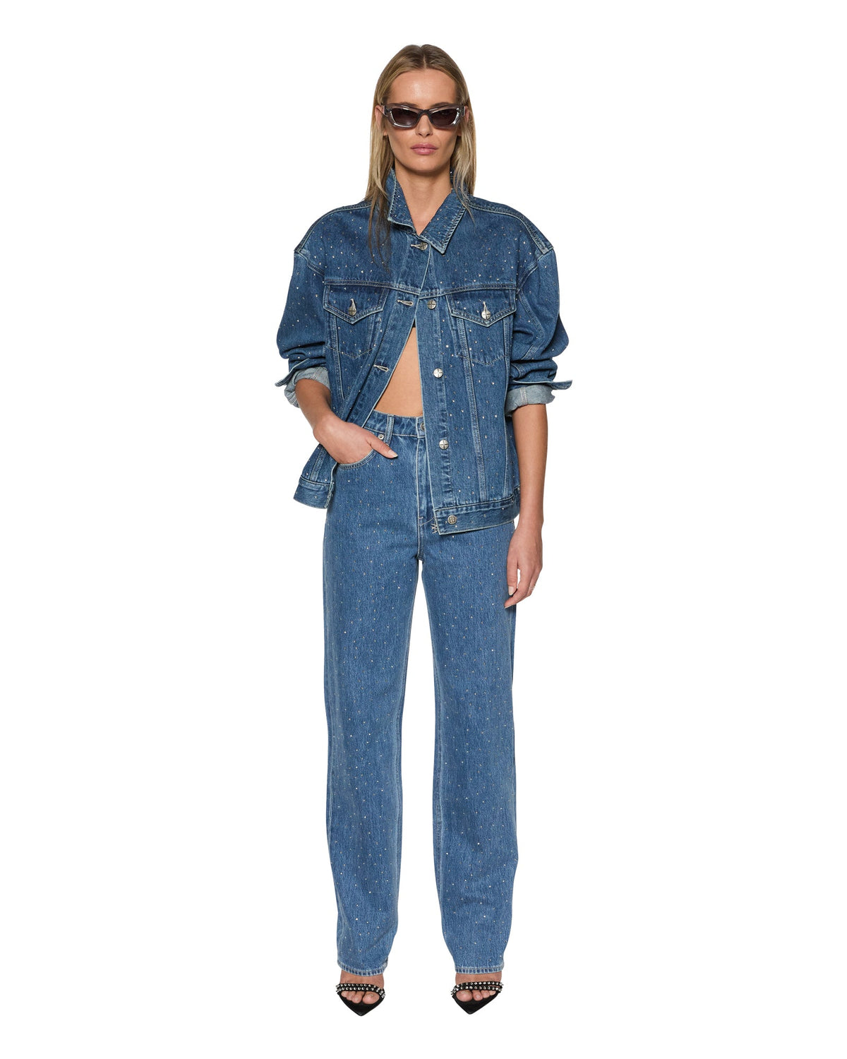 Womens Playback Token Krystal Straight Denim Jeans - Denim