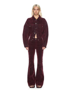 WOMENS RELAXED TRUCKER JACKET MERLOT JACKETS