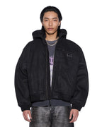 MENS SIN CITY PLATED WAXED JACKET BLACK JACKETS
