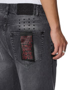 MENS ANTI K SELVEDGE CHICAGO BLACK DENIM JEANS