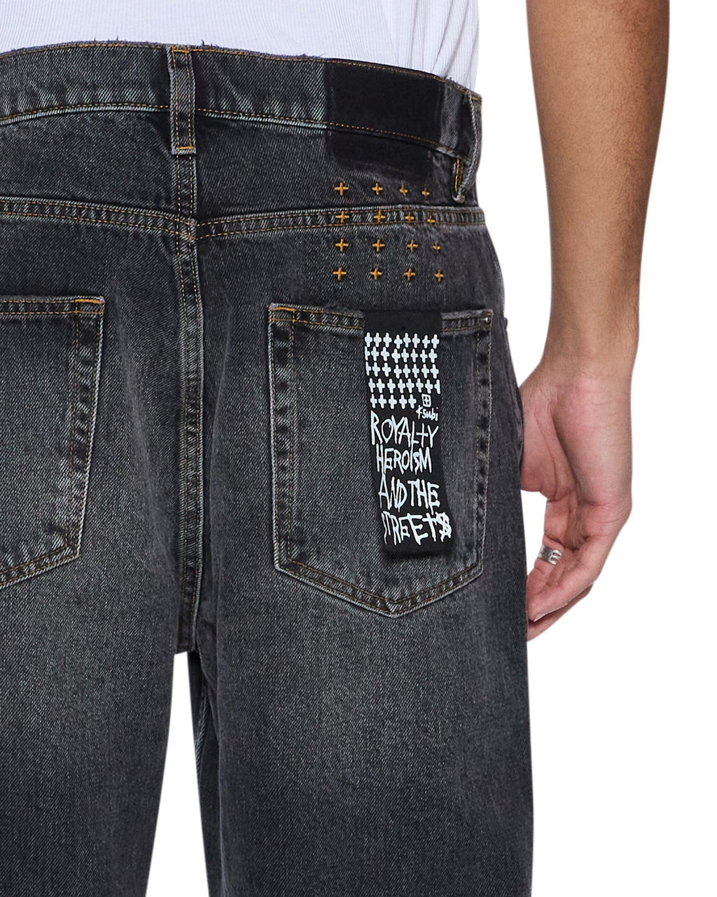 MENS ANTI K VILLAIN GREY DENIM JEANS