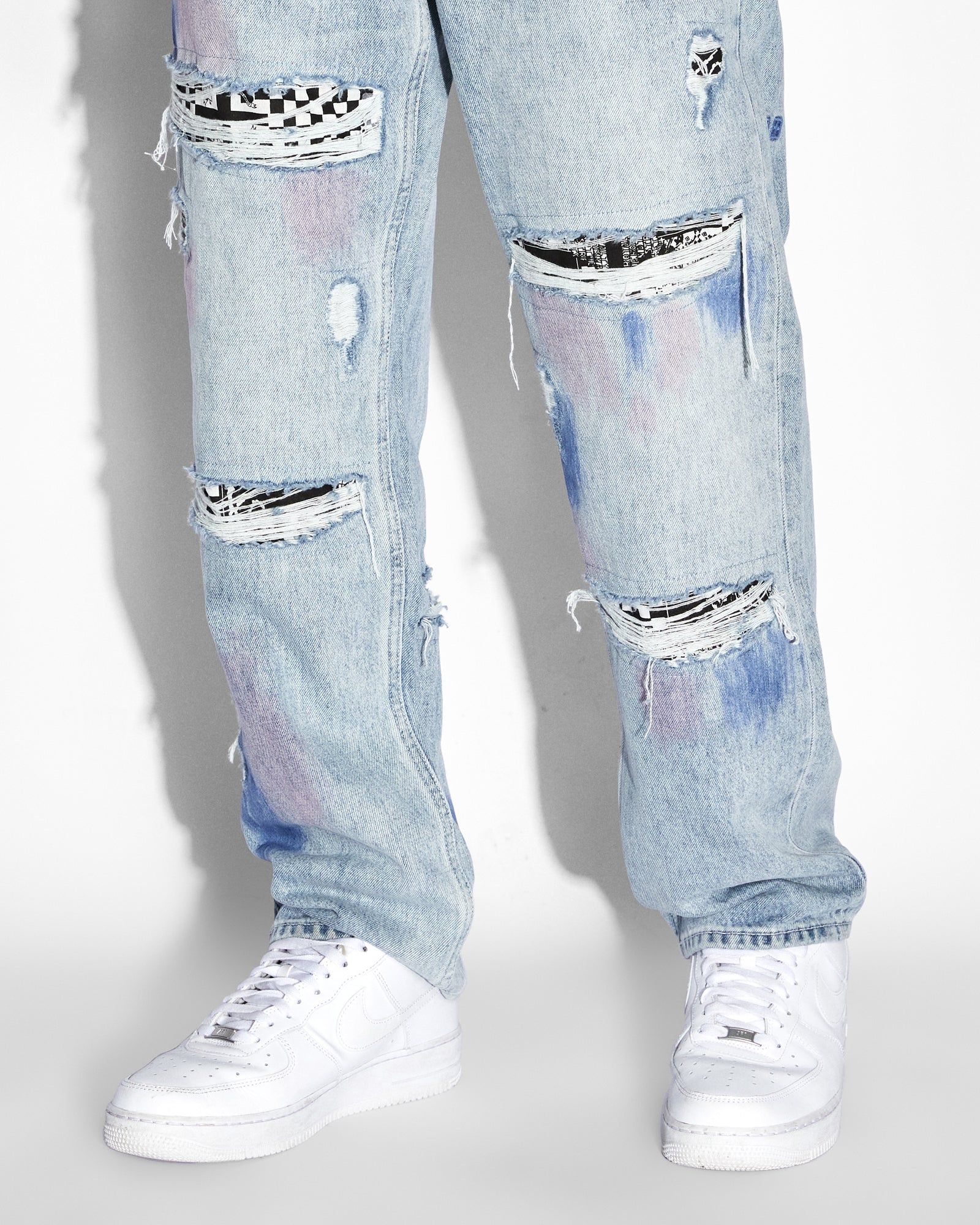 MENS  ANTI K STREETS KOLOR RELAXED DENIM JEANS