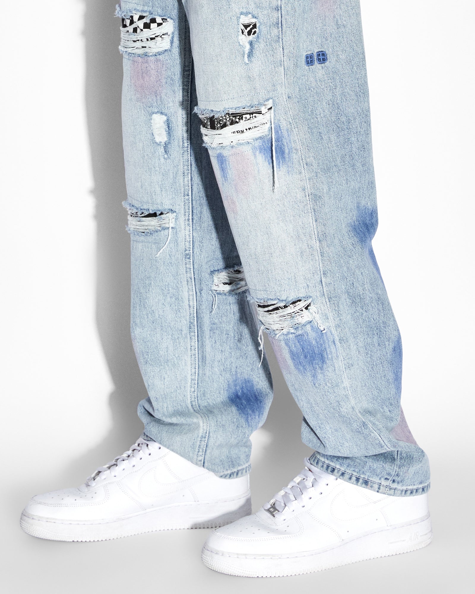 MENS  ANTI K STREETS KOLOR RELAXED DENIM JEANS