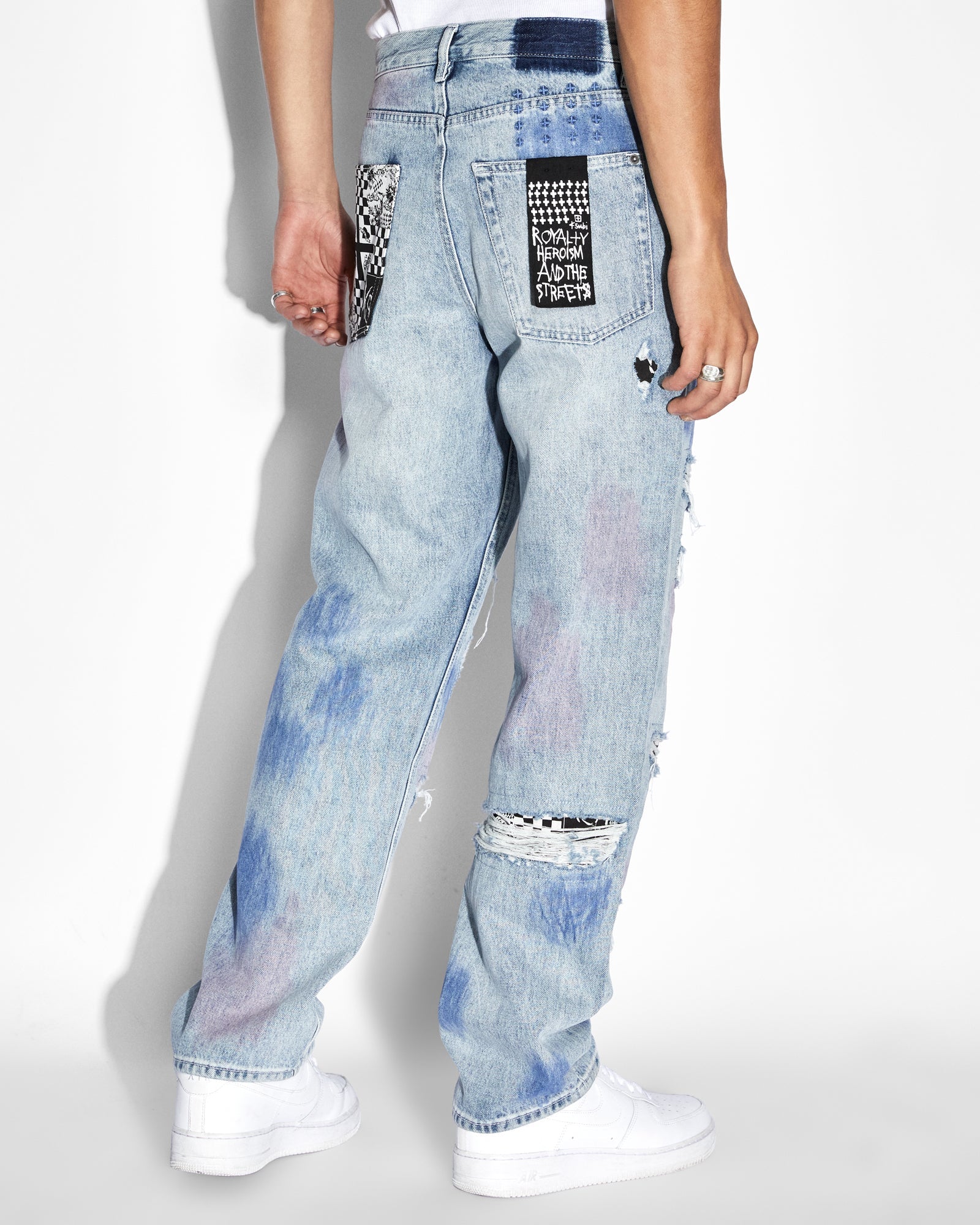 MENS  ANTI K STREETS KOLOR RELAXED DENIM JEANS