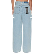 Womens Baggy Jean Rollin Kut Out Baggy Denim Jeans - Denim
