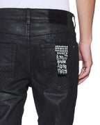 Mens Bronko Backstage Black Studded Bootcut Denim Jeans - Grey