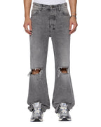 MENS BRONKO SMOKE TRASHED DENIM JEANS