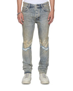MENS CHITCH STATURE BLUE TRASHED IDOLS DENIM JEANS