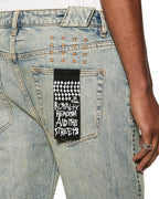Mens Chitch Stagelight Studded Slim Denim Jeans - Denim