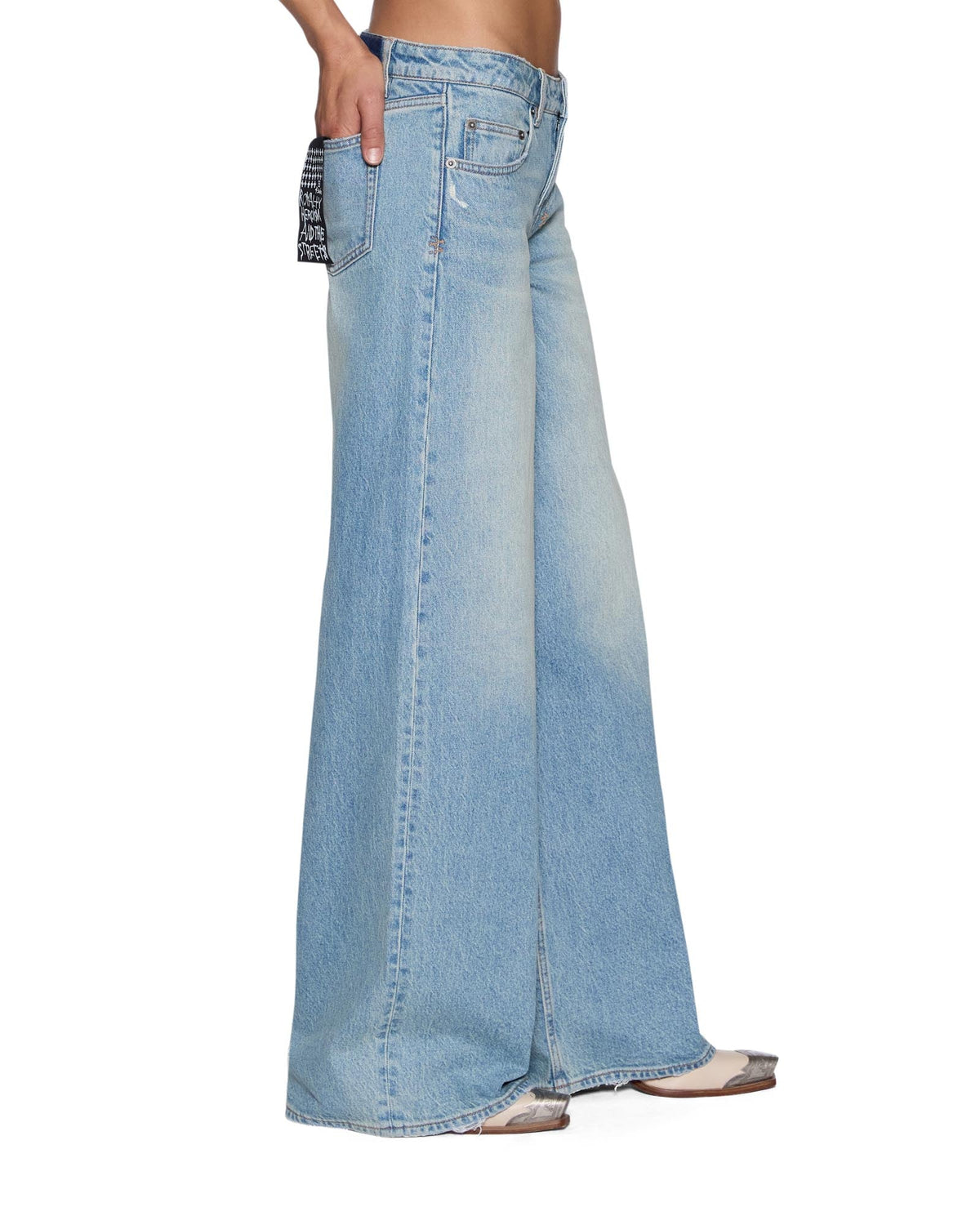 Womens Dropout Jean Traveller Blue Relaxed Denim Jeans - Denim