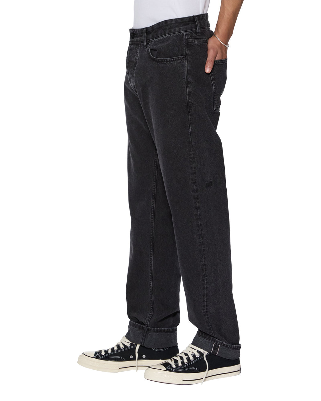 MENS HAZLOW SELVEDGE NY BLACK DENIM JEANS