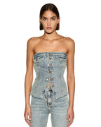 WOMENS RETRO BUSTIER YOUTH FASHION TOPS