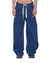 WOMENS  KSUPER MAYFAIR BLUE SPLICED BAGGY DENIM JEANS