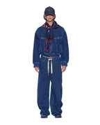 WOMENS KSUPER MAYFAIR BLUE SPLICED DENIM JEANS