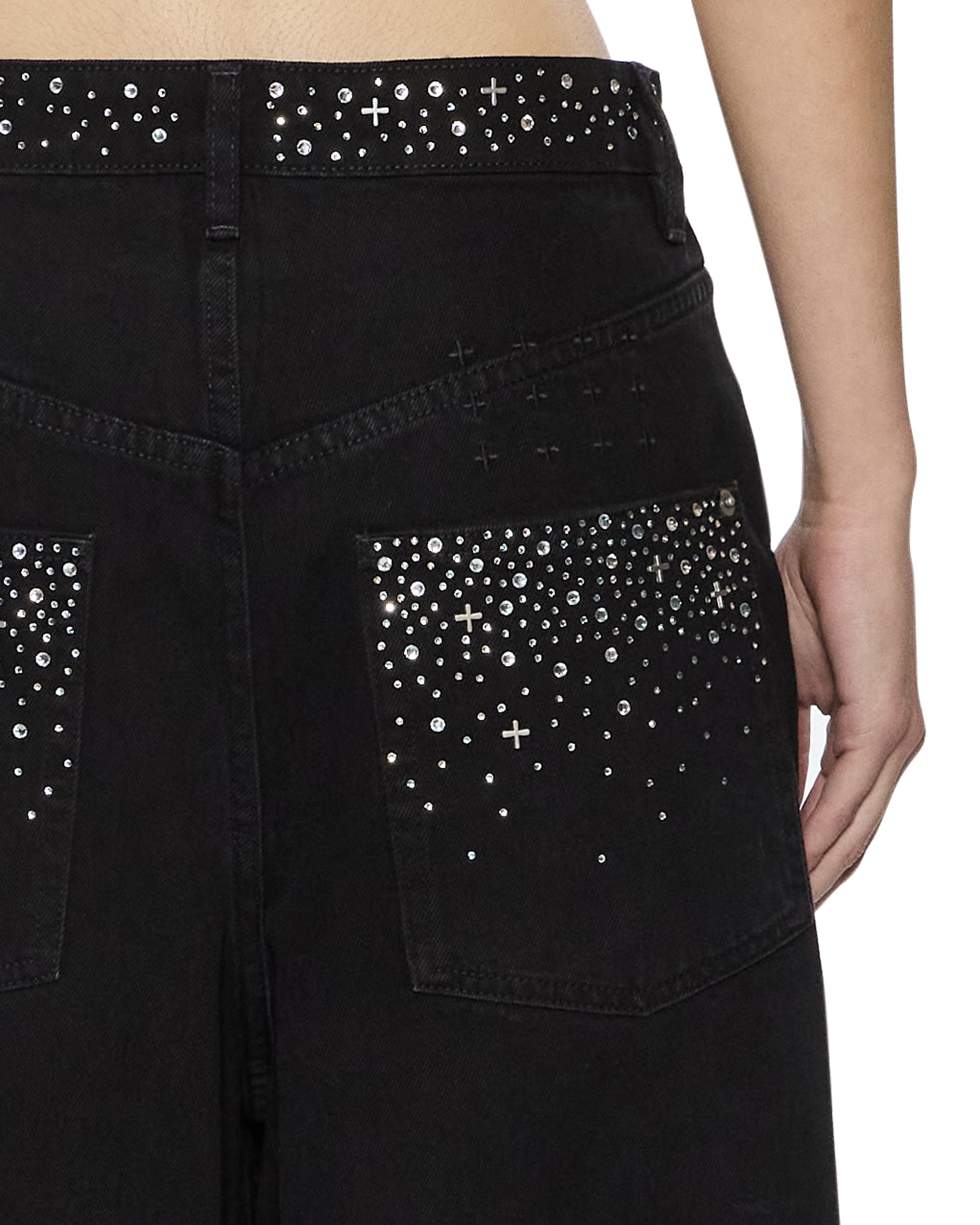 WOMENS  KSUPER RENAISSANCE JET BLACK BAGGY DENIM JEANS