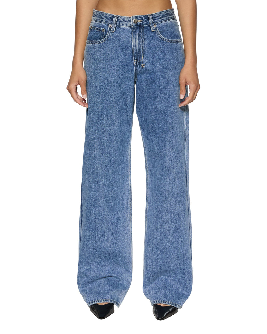 Womens Low Rider Heritage Baggy Denim Jeans - Denim