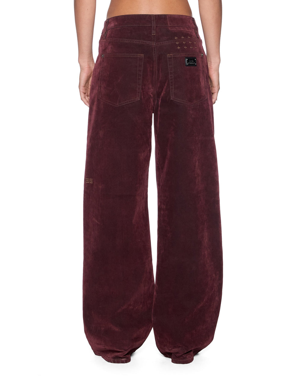 WOMENS LOW RIDER JEAN MERLOT DENIM JEANS