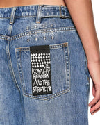 Womens Low Rider Heritage Baggy Denim Jeans - Denim