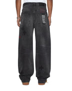 Mens Maxx Blakk Metal Kraftwerk Relaxed Denim Jeans - Black