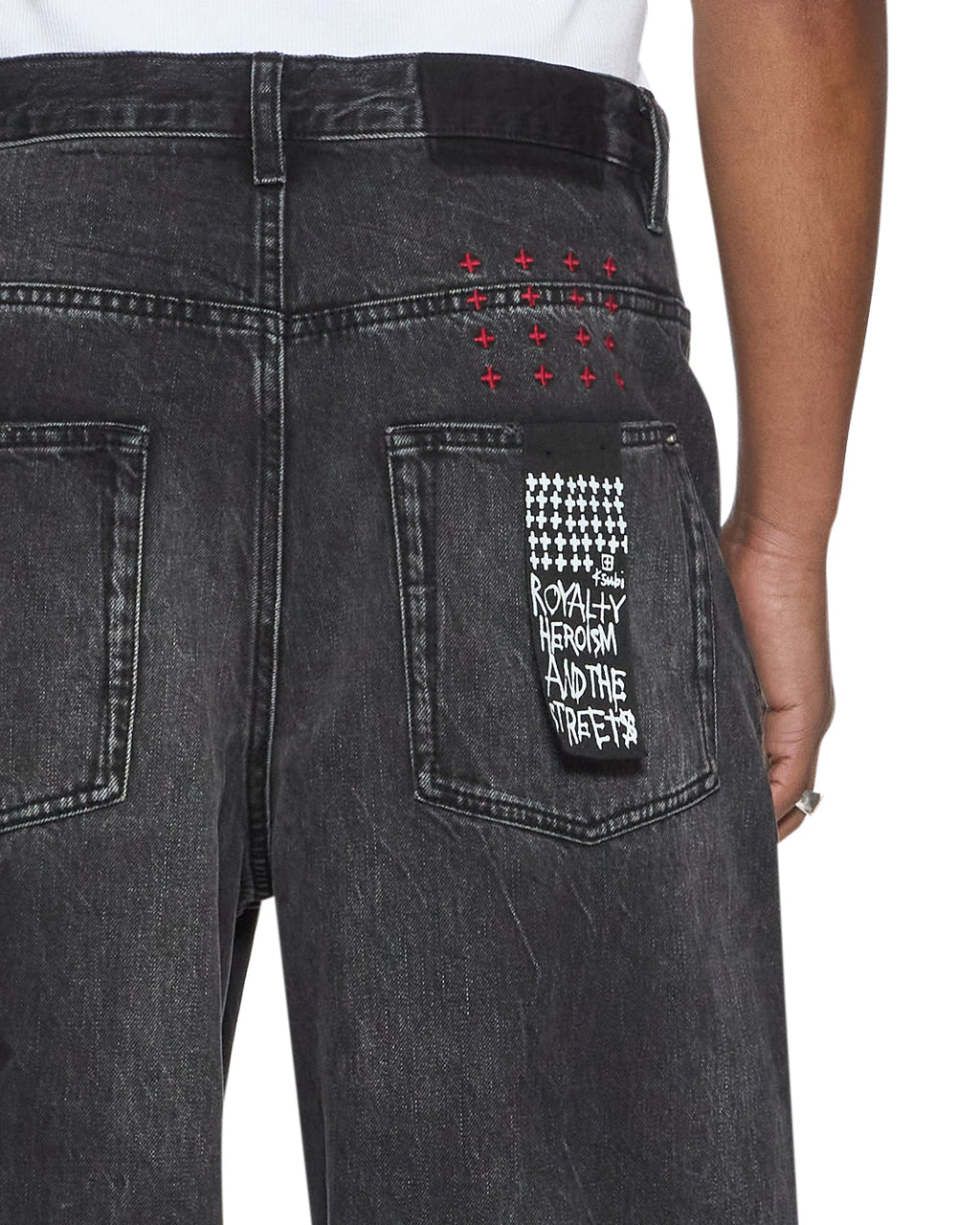Mens Maxx Blakk Metal Kraftwerk Relaxed Denim Jeans - Black
