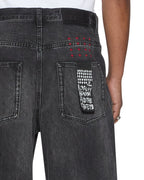 Mens Maxx Blakk Metal Kraftwerk Relaxed Denim Jeans - Black
