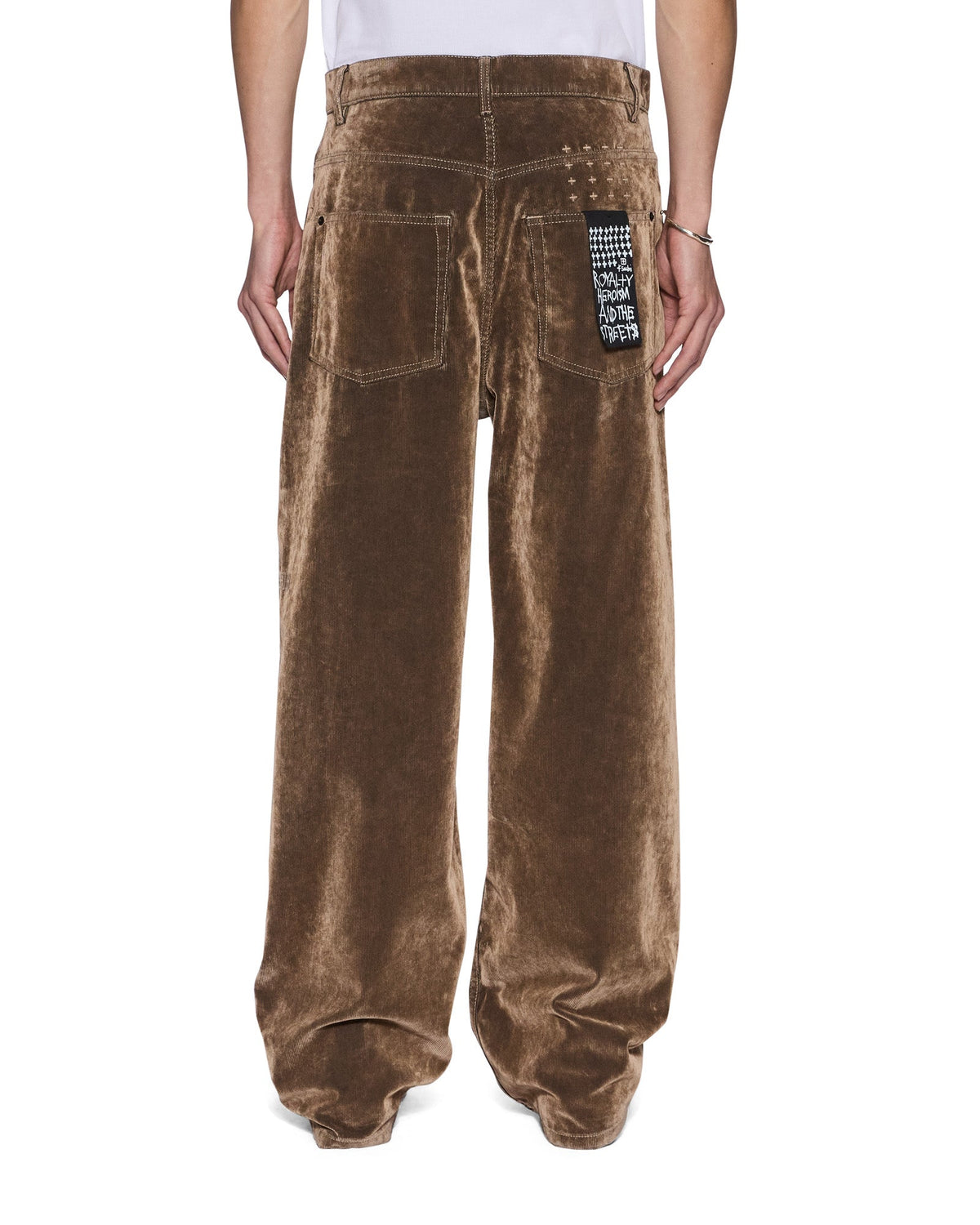 Mens Maxx Flocked Tobacco Relaxed Pants - Brown