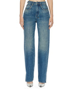 WOMENS PLAYBACK TEXAS BLUE STUDDED DENIM JEANS