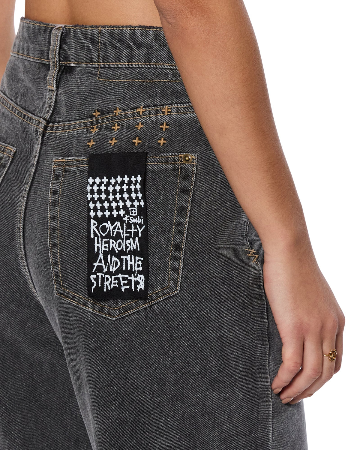 WOMENS STRIDER CINDER DENIM JEANS