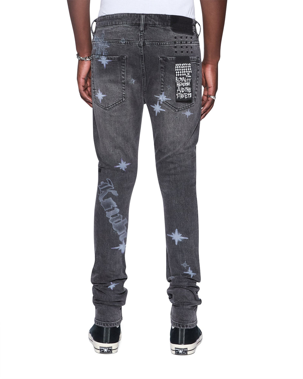 Mens Van Winkle Axl Cherub Skinny Denim Jeans - Grey