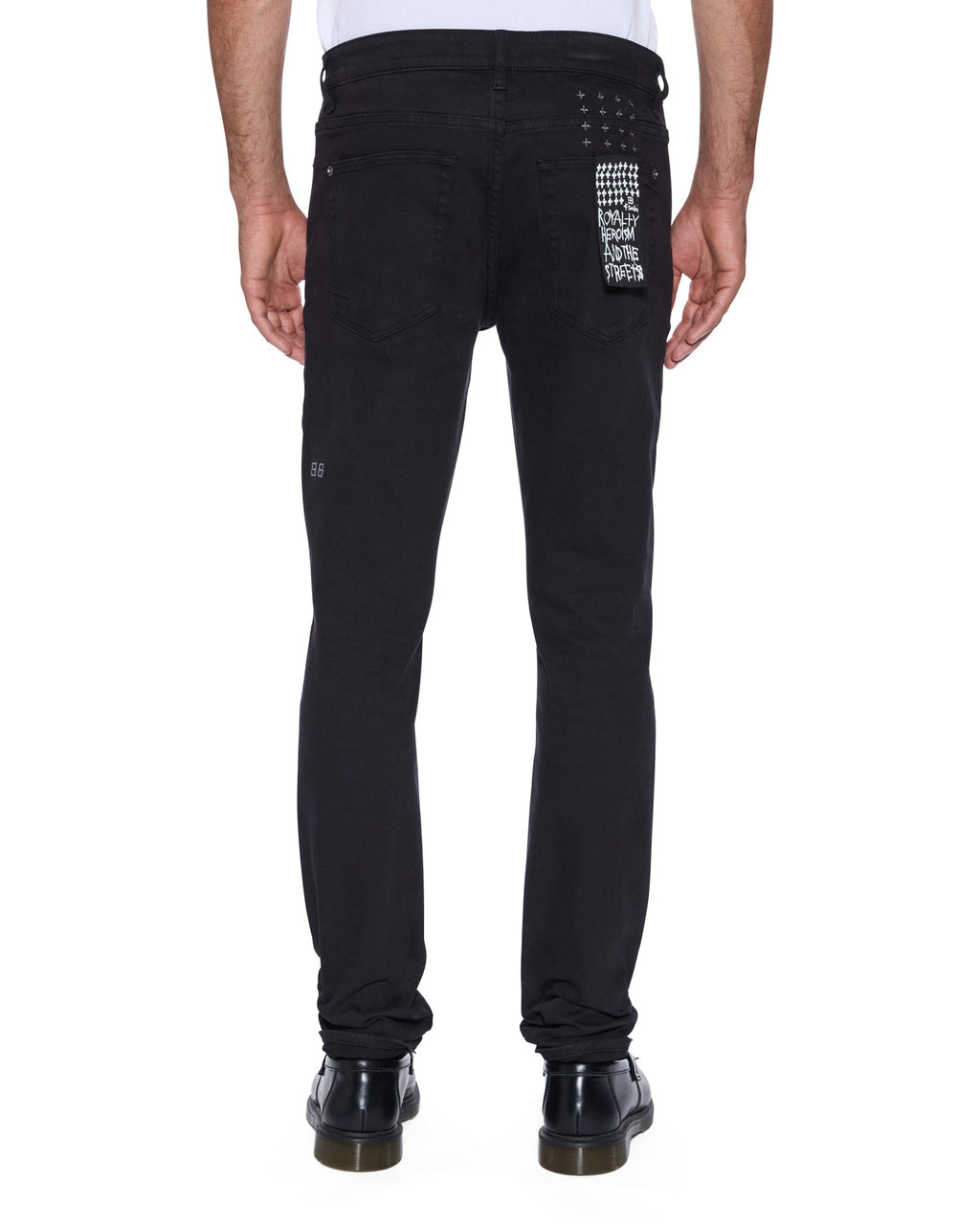 MENS VAN WINKLE JASPER BLACK ARCH DENIM JEANS