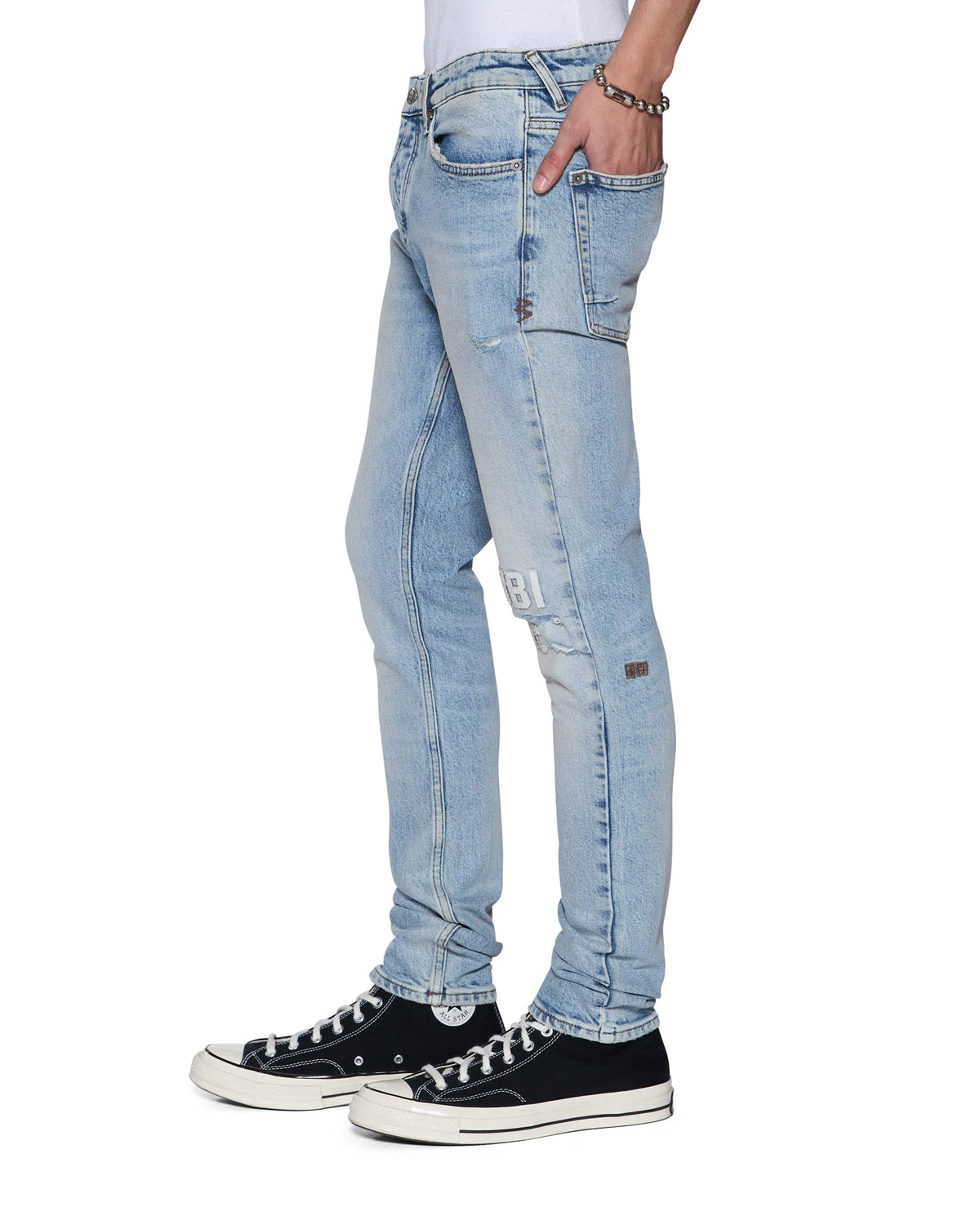 Mens Van Winkle Kasper Blue Skinny Denim Jeans - Denim