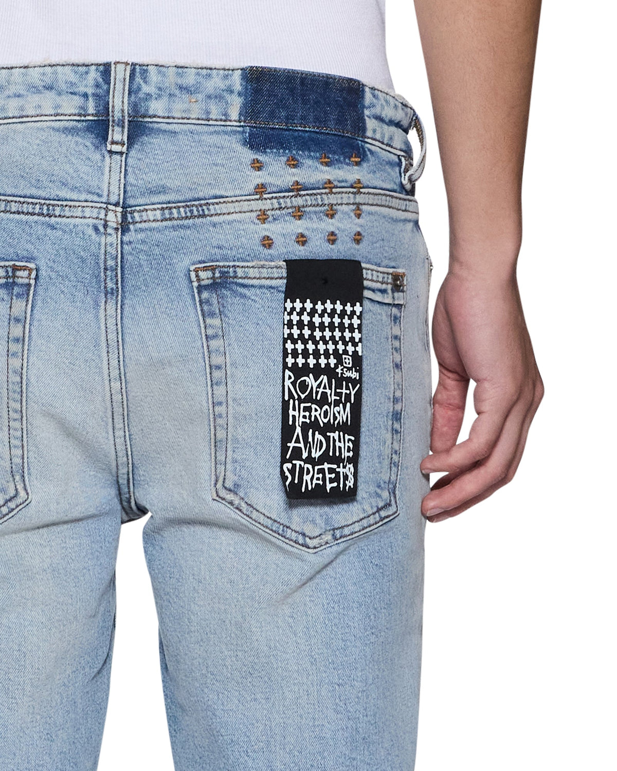 Mens Van Winkle Kasper Blue Skinny Denim Jeans - Denim