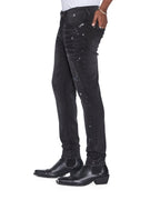 Mens Van Winkle Onyx Painted Skinny Denim Jeans - Grey