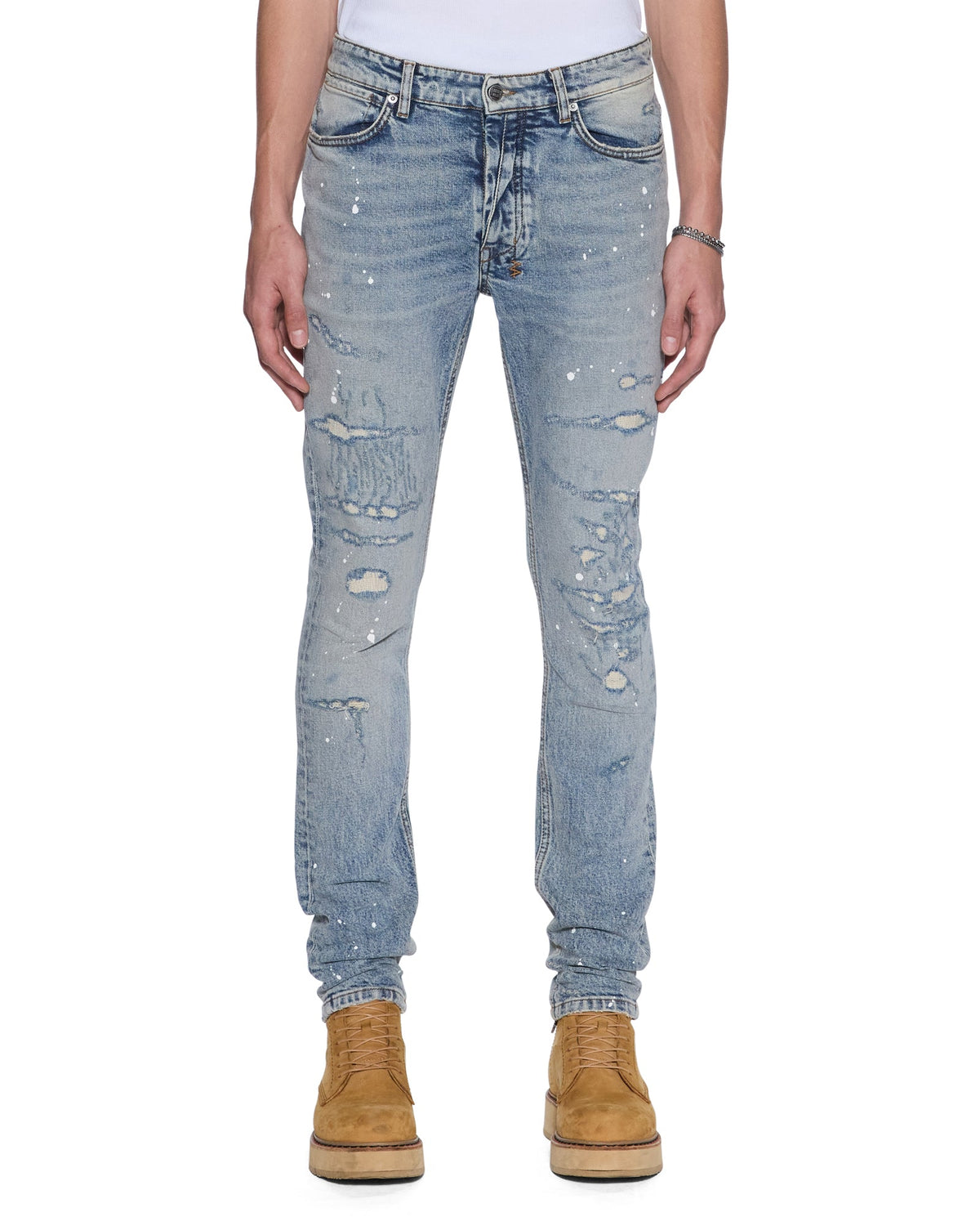MENS VAN WINKLE PAINT SUMMER BLUE DENIM JEANS