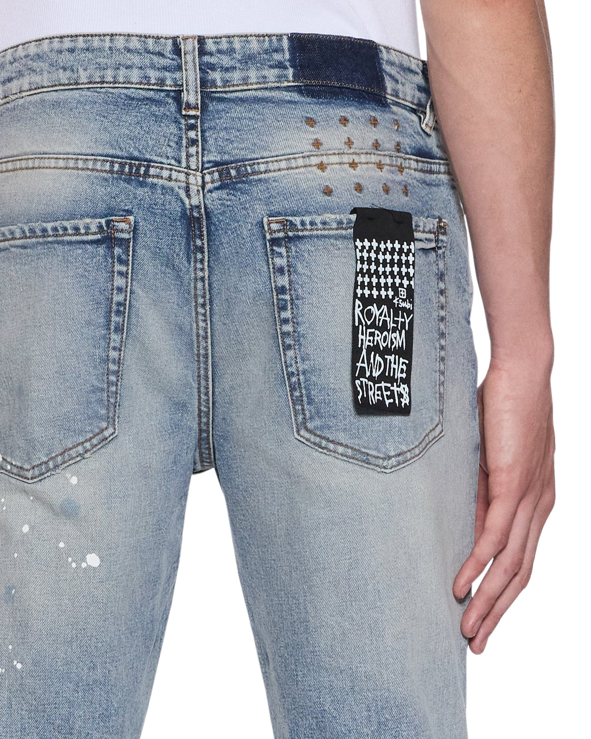 MENS VAN WINKLE PAINT SUMMER BLUE DENIM JEANS