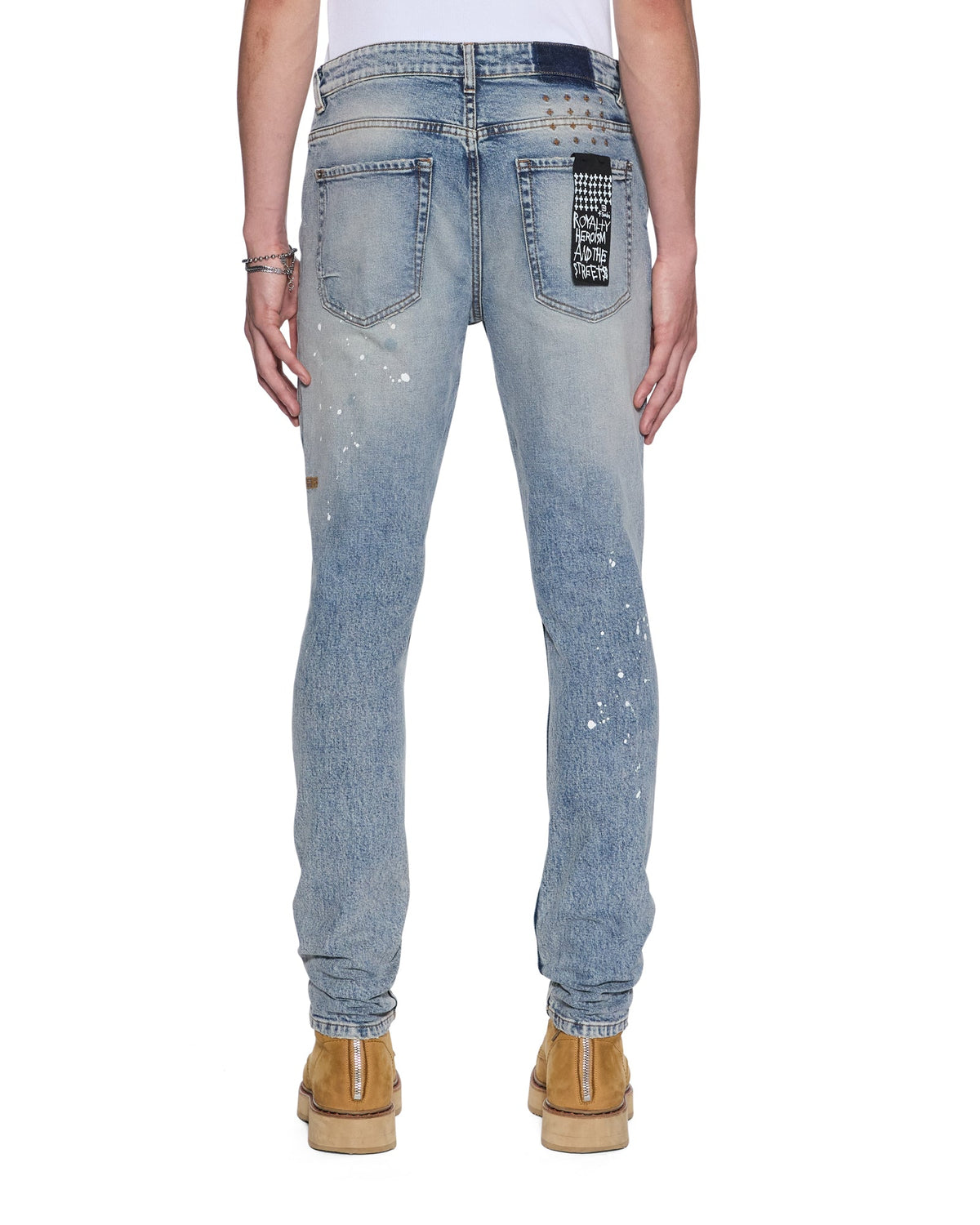 MENS VAN WINKLE PAINT SUMMER BLUE DENIM JEANS
