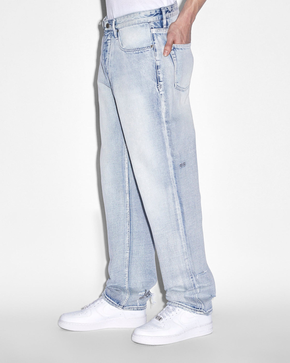 Mens Anti K Lock Up Phase Out Relaxed Denim Jeans - Denim