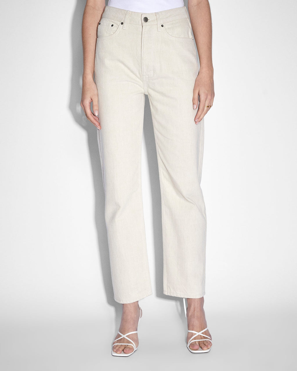 WOMENS BROOKLYN JEAN ECRU DENIM JEANS
